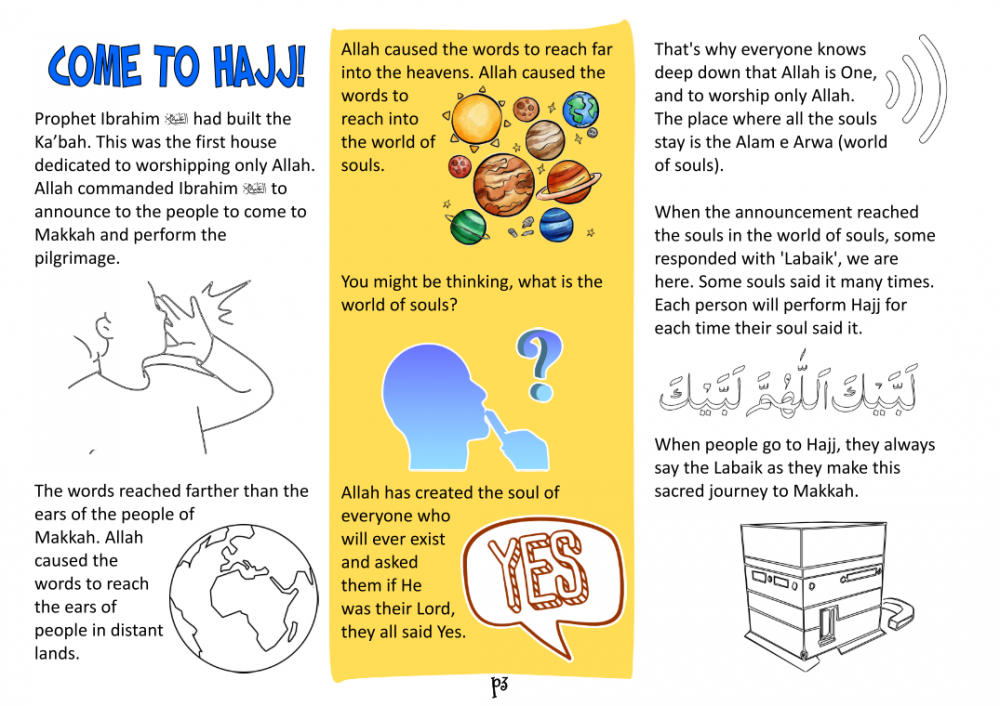 Hajj Workbook - Stories Puzzles Activities & Lessons to inspire young minds (A4)