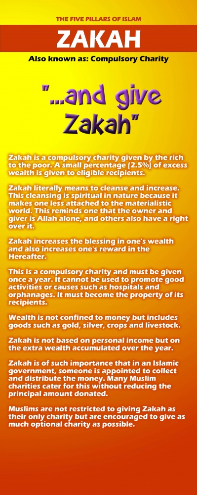 Roller banner - Zakah - the third pillar of Islam (80cmx200cm)