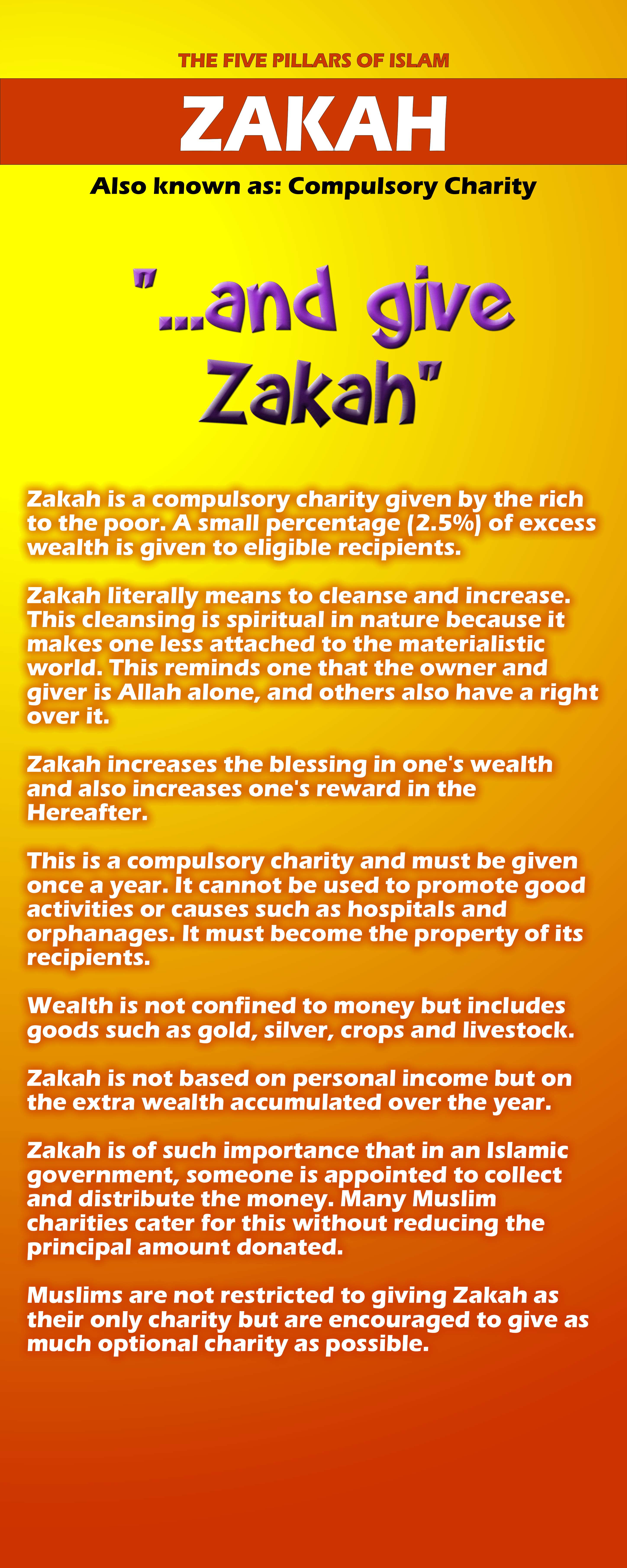 Roller banner - Zakah - the third pillar of Islam (80cmx200cm)