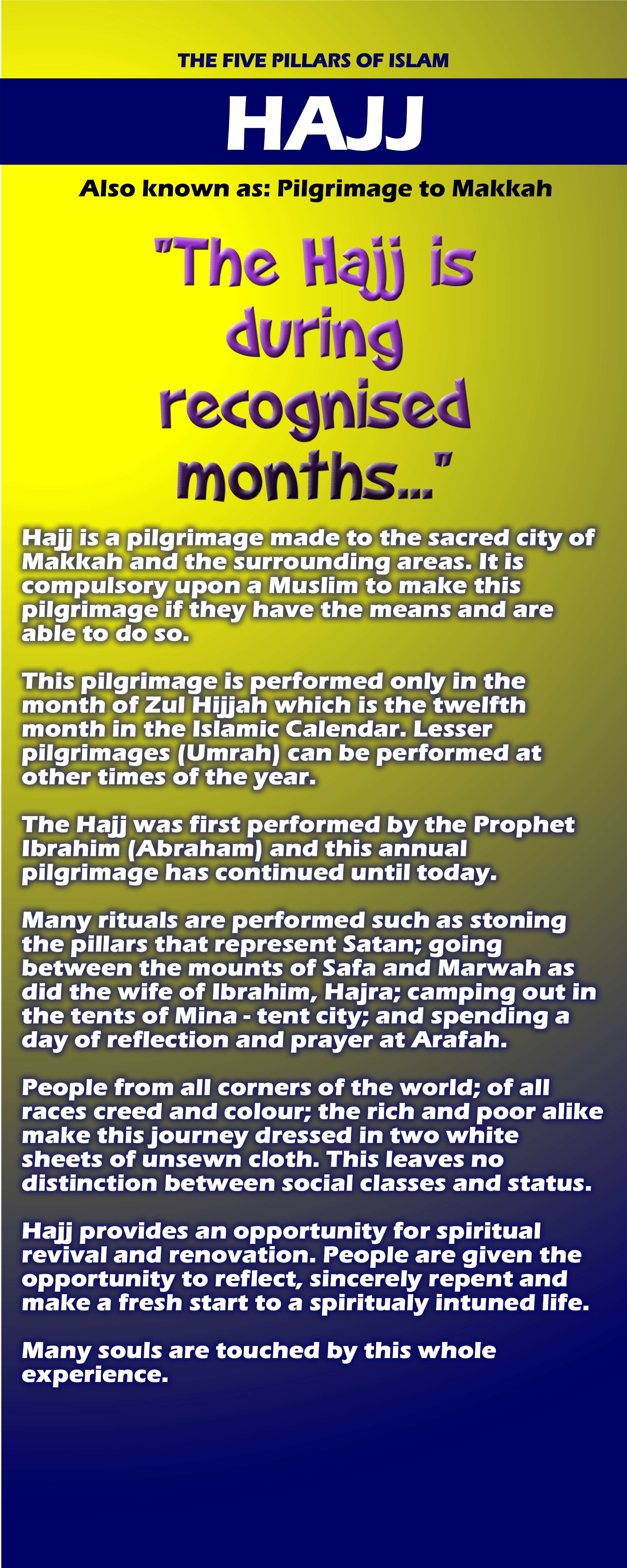 Roller banner - Hajj - the five pillars of Islam (80cmx200cm)